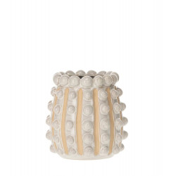 Vase Pampita Blanc/Beige