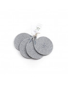 Set de 4 dessous de verre - Gris