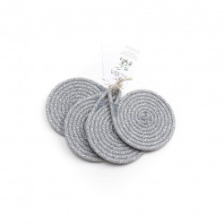 Set de 4 dessous de verre - Gris