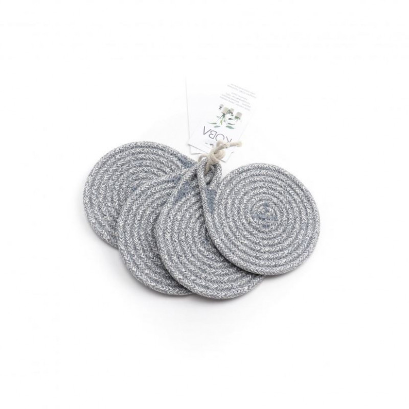 Set de 4 dessous de verre - Gris