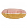 Coussin Pountra Rond Moutarde/Rose Poudré
