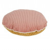 Coussin Pountra Rond Moutarde/Rose Poudré