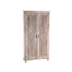 Armoire Blanchie Léa en Bois Recyclé - Etxeko Déco