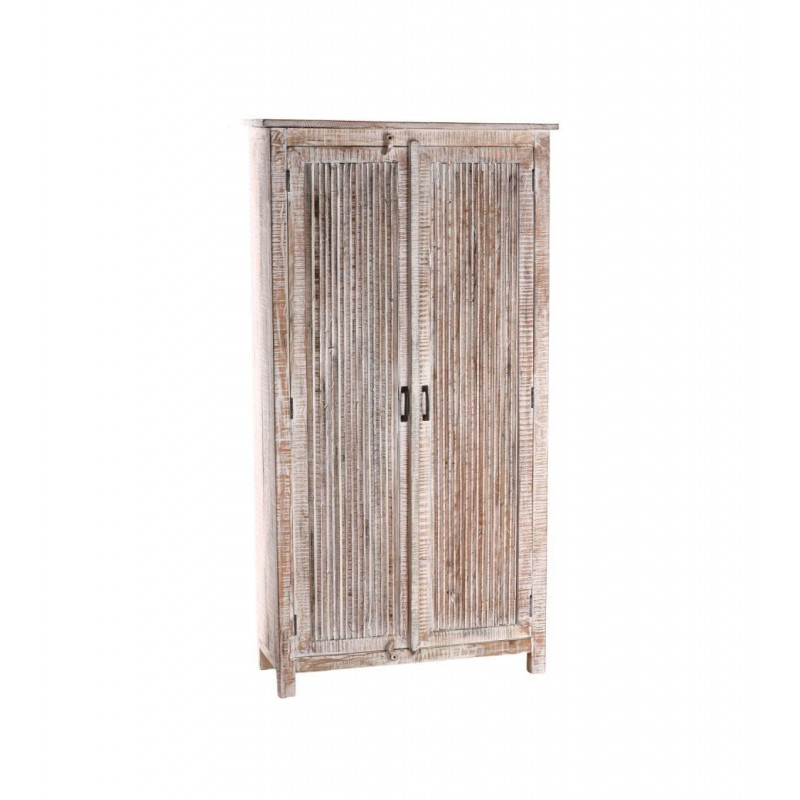 Armoire Blanchie Léa en Bois Recyclé - Etxeko Déco