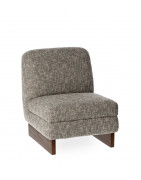 Fauteuil Oslo Gris Chiné en Coton et Polyester - Etxeko Déco