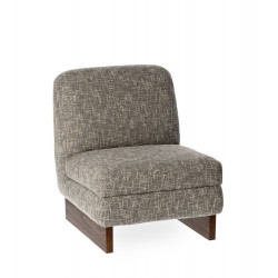 Fauteuil Oslo Gris Chiné en Coton et Polyester - Etxeko Déco