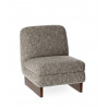 Fauteuil Oslo Gris Chiné en Coton et Polyester - Etxeko Déco