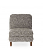 Fauteuil Oslo Gris Chiné en Coton et Polyester - Etxeko Déco