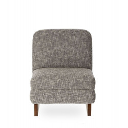 Fauteuil Oslo Gris Chiné en Coton et Polyester - Etxeko Déco