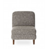 Fauteuil Oslo Gris Chiné en Coton et Polyester - Etxeko Déco