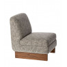 Fauteuil Oslo Gris Chiné en Coton et Polyester - Etxeko Déco