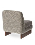 Fauteuil Oslo Gris Chiné en Coton et Polyester - Etxeko Déco