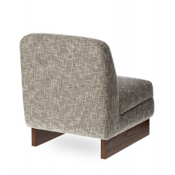 Oslo Armchair in Grey Tweed Cotton and Polyester - Etxeko Déco