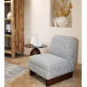 Fauteuil Oslo Gris Chiné en Coton et Polyester - Etxeko Déco