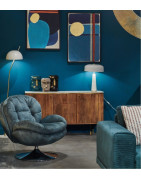 Fauteuil Memento Pétrole| Décor Élégant et Fantaisiste