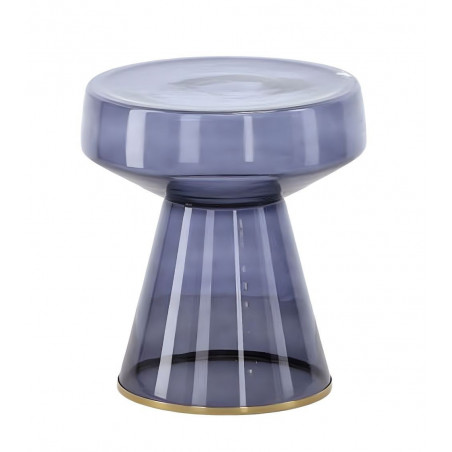 Bout de Canapé Sintra Anthracite en Laiton et Verre | Etxeko Déco