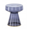 Sintra Anthracite Side Table in Brass and Glass | Etxeko Déco