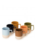Set de 6 Mugs Matcha Multicolore – Élégance et Durabilité en Grès