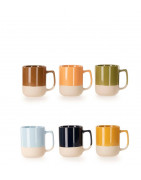 Set de 6 Mugs Matcha Multicolore – Élégance et Durabilité en Grès