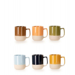 Set de 6 Mugs Matcha Multicolore – Élégance et Durabilité en Grès