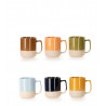 Set de 6 Mugs Matcha Multicolore – Élégance et Durabilité en Grès