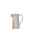 Pichet Perroquet Blanc en Grès – Design Original et Élégant