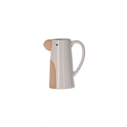Pichet Perroquet Blanc en Grès – Design Original et Élégant