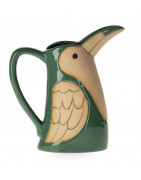 Pichet Bird Vert en Grès – Design Inspiré des Oiseaux