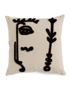 Coussin Visage – Design Minimaliste et Touche Artistique