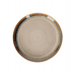 Assiette Plate Yuni Beige en Grès – Élégance et Simplicité