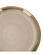 Assiette Plate Yuni Beige en Grès – Élégance et Simplicité
