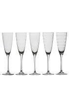 Flûte à Champagne Graphique Set de 6 – Design Moderne et Élégant
