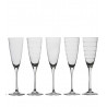 Flûte à Champagne Graphique Set de 6 – Design Moderne et Élégant