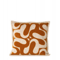 Granna Mustard/White Cushion – Modern Design and Pop of Color