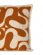 Coussin Granna Moutarde/Blanc – Design Moderne et Touche de Couleur