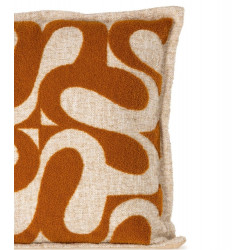 Granna Mustard/White Cushion – Modern Design and Pop of Color