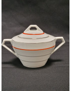 Sucrier blanc en porcelaine Czechoslovakia