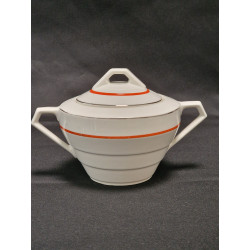 Sucrier blanc en porcelaine Czechoslovakia