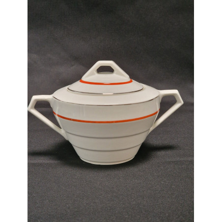 Sucrier blanc en porcelaine Czechoslovakia