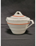 Sucrier blanc en porcelaine Czechoslovakia