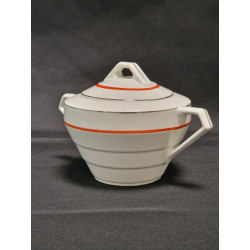 Sucrier blanc en porcelaine Czechoslovakia